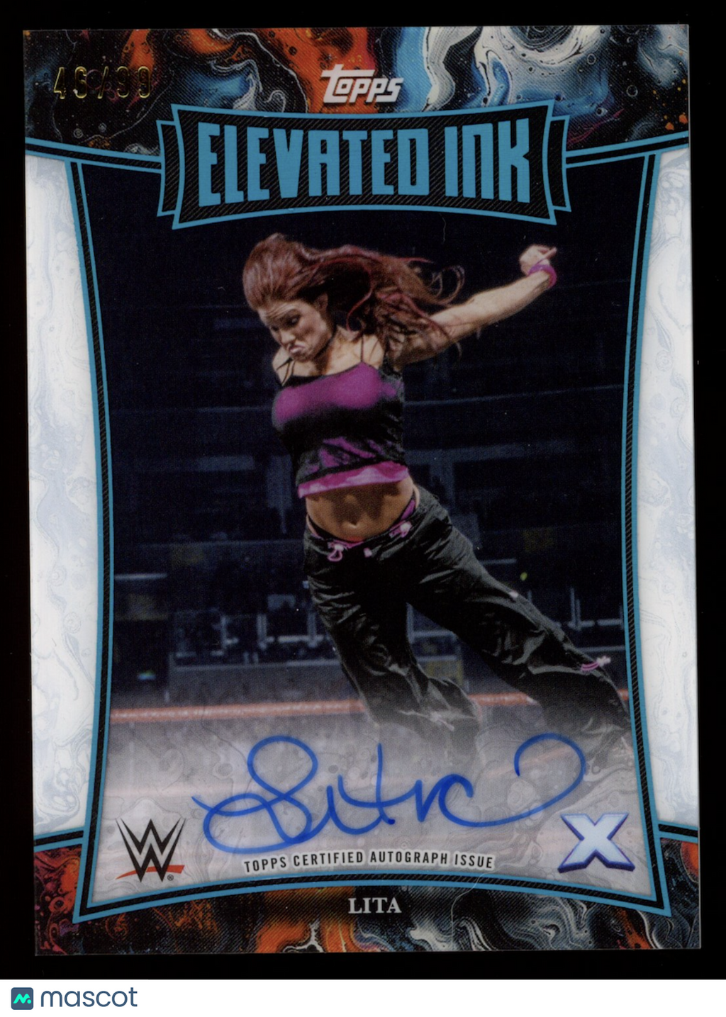 LITA 2025 Topps Exalted WWE Elevated Ink Aqua Auto /99 #EI-L