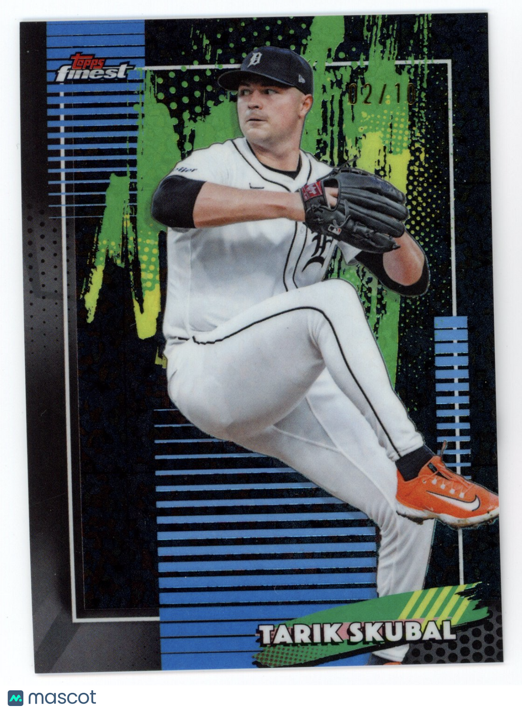 TARIK SKUBAL 2026 Topps Finest Black Mini Diamond Refractor /10 #55 Tigers