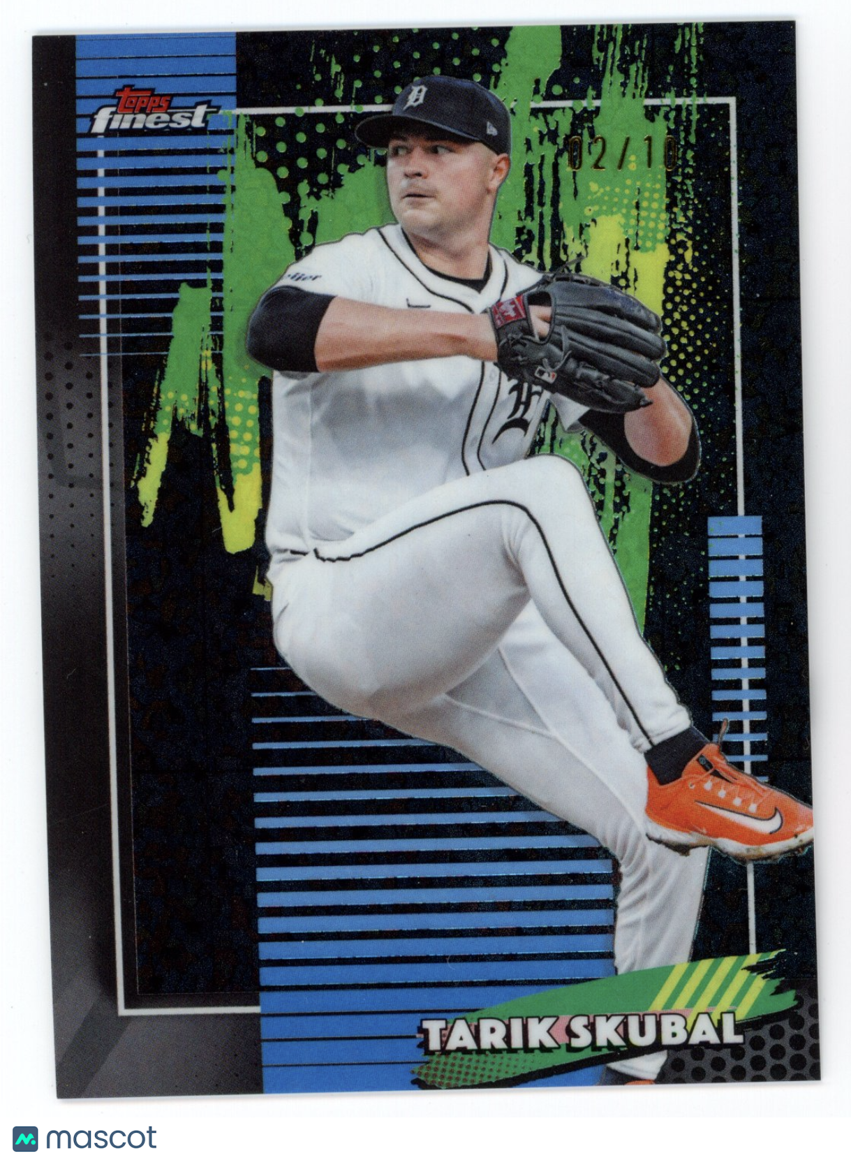 TARIK SKUBAL 2026 Topps Finest Black Mini Diamond Refractor /10 #55 Tigers