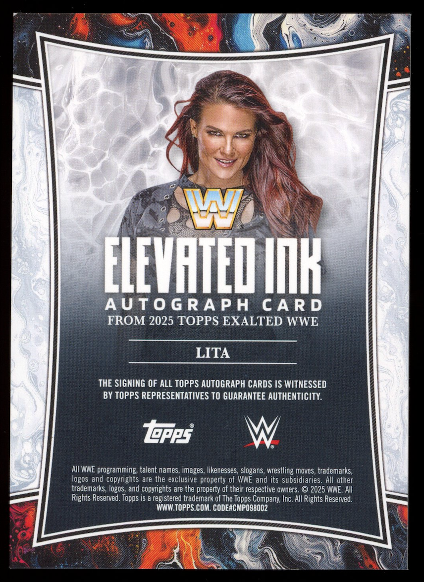 LITA 2025 Topps Exalted WWE Elevated Ink Aqua Auto /99 #EI-L