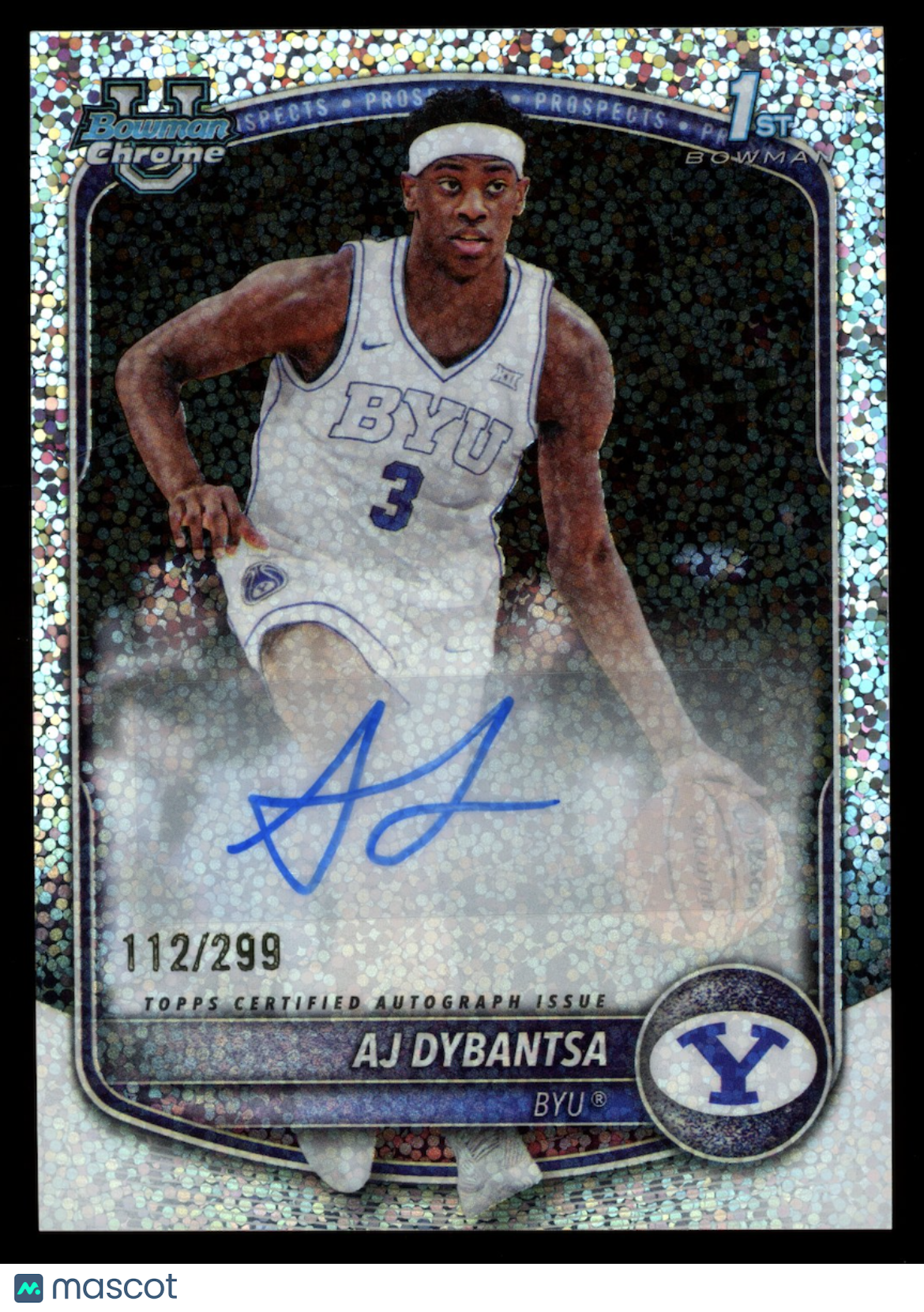 AJ DYBANTSA 2025-26 Bowman Chrome 1st Auto Speckle Refractor /299 #CPA-AD BYU
