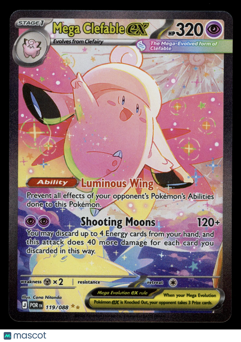 MEGA CLEFABLE EX 2026 Mega Evo Perfect Order Special Illustration Rare #119