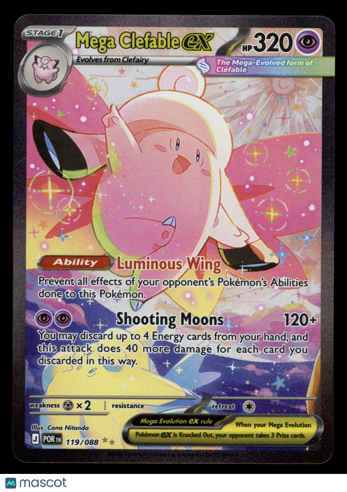 MEGA CLEFABLE EX 2026 Mega Evo Perfect Order Special Illustration Rare #119