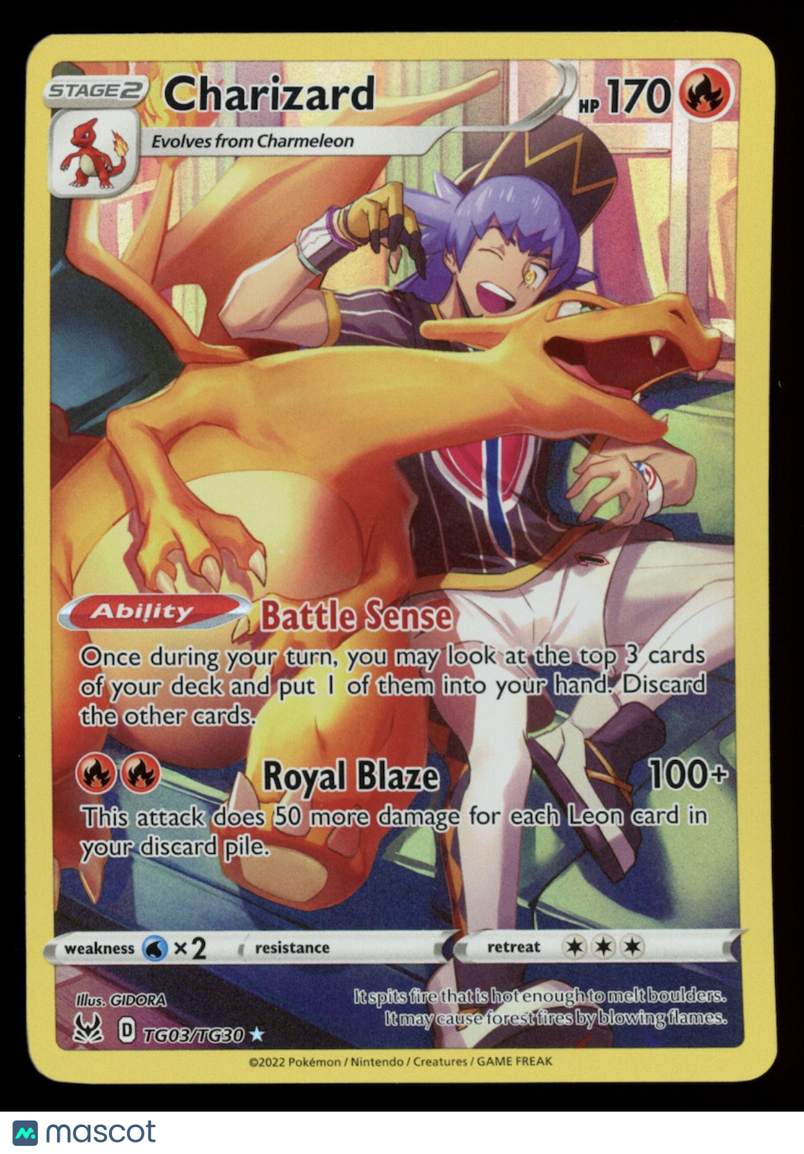 CHARIZARD 2022 Pokemon SWSH Lost Origin Trainer Gallery Full Art #TG03/TG30