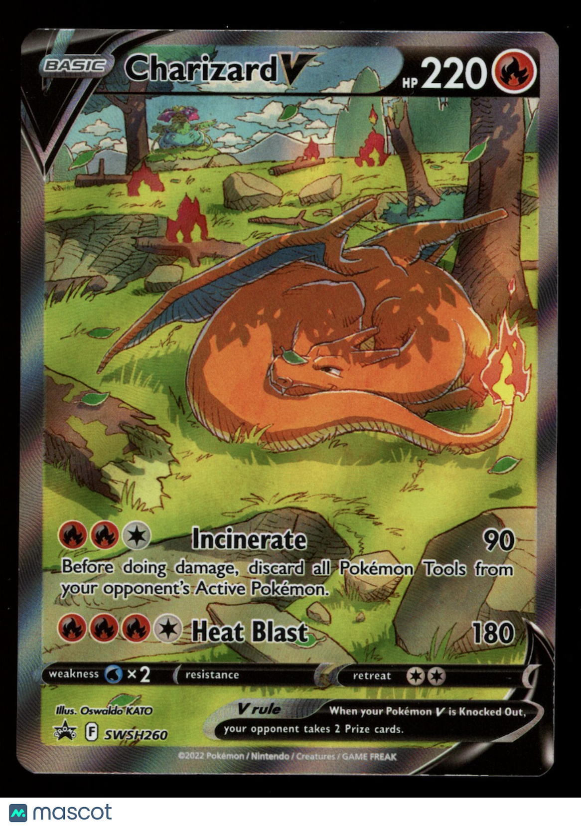 CHARIZARD V 2022 Pokemon Sword & Shield Black Star Promo #SWSH260
