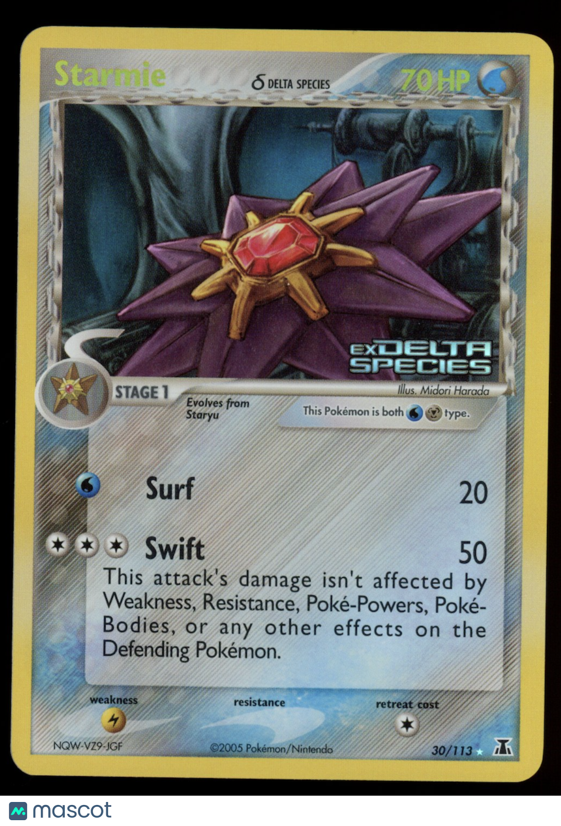 STARMIE 2007 Pokemon EX Delta Species Reverse Holo Rare #30/113