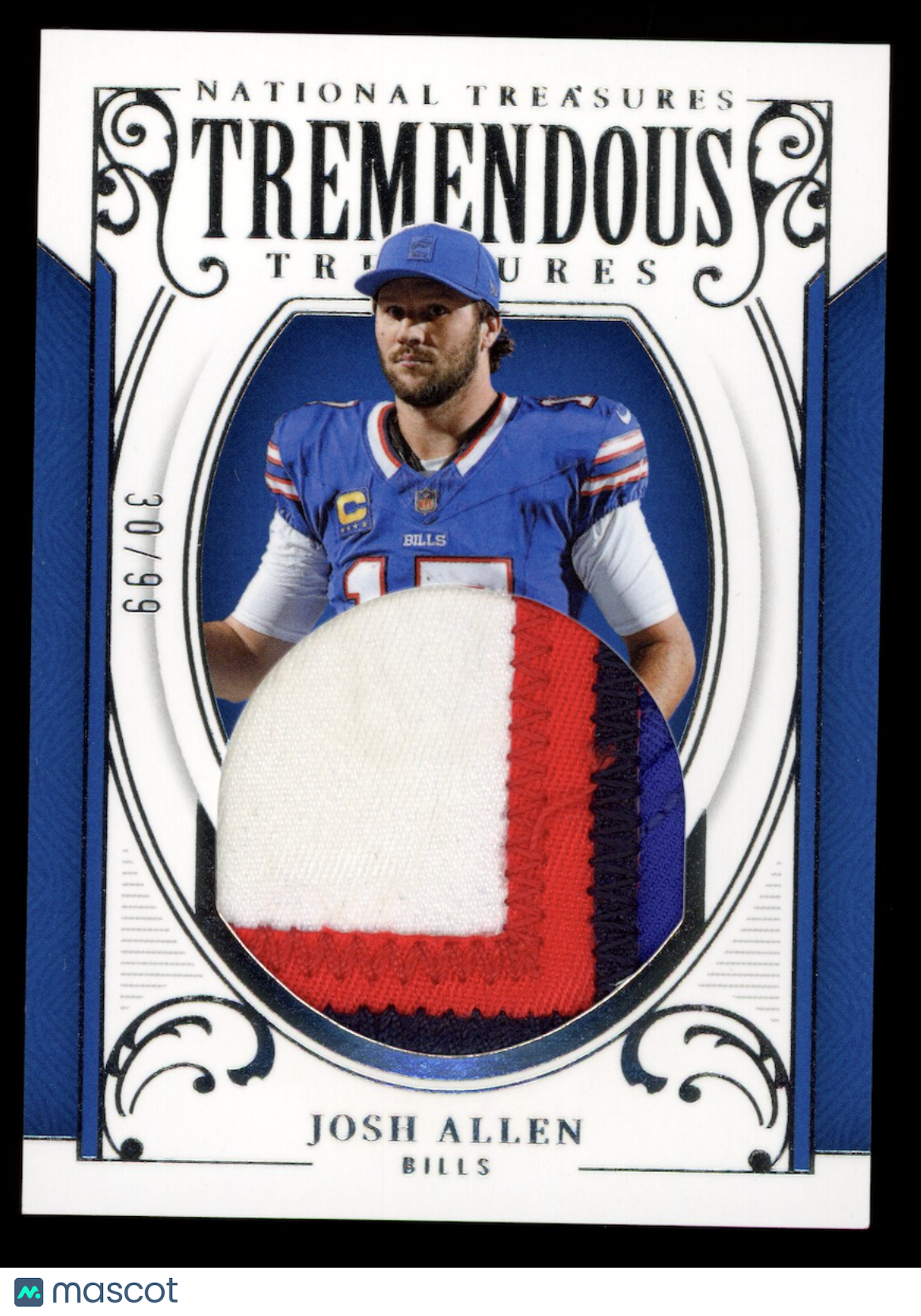 JOSH ALLEN 2025 Panini National Treasures Tremendous Patch /99 #TT-JAN Bills