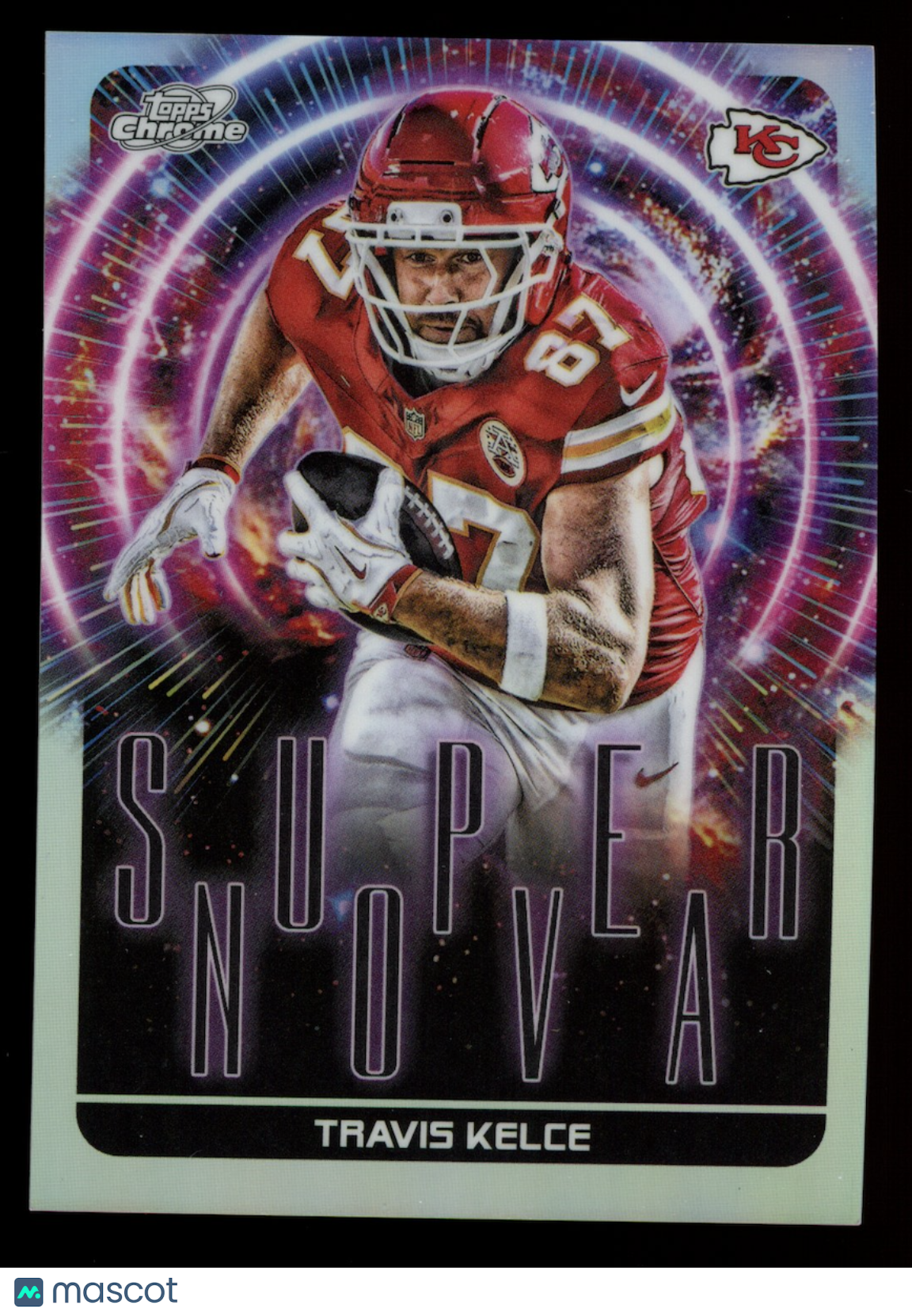 TRAVIS KELCE 2025 Topps Cosmic Chrome Supernova Case Hit SSP #SPN-22 Chiefs