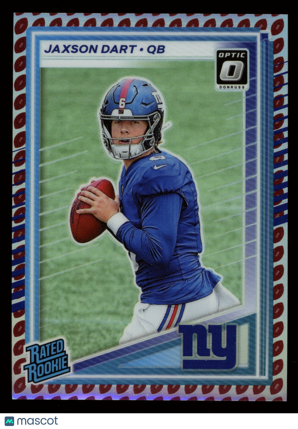 JAXSON DART 2025 Panini Donruss Optic Rated Rookie Football Emoji SSP #400