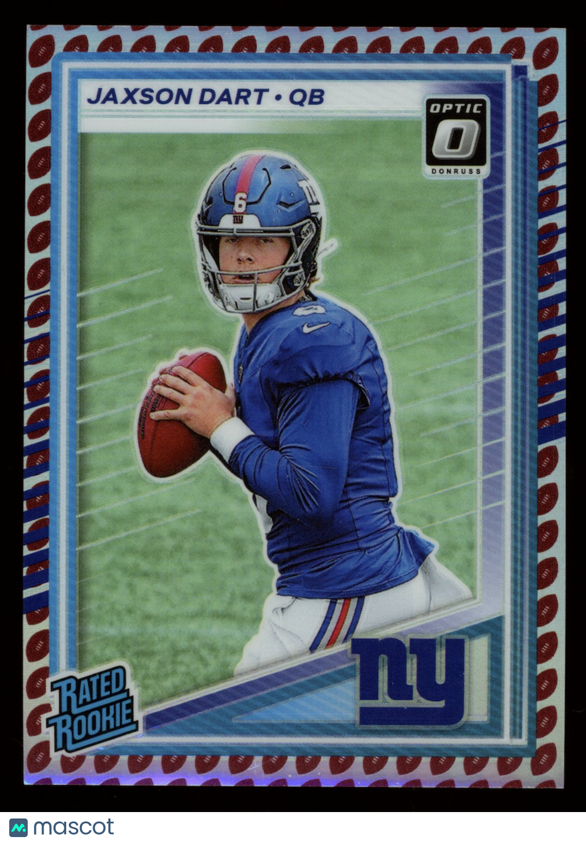 JAXSON DART 2025 Panini Donruss Optic Rated Rookie Football Emoji SSP #400