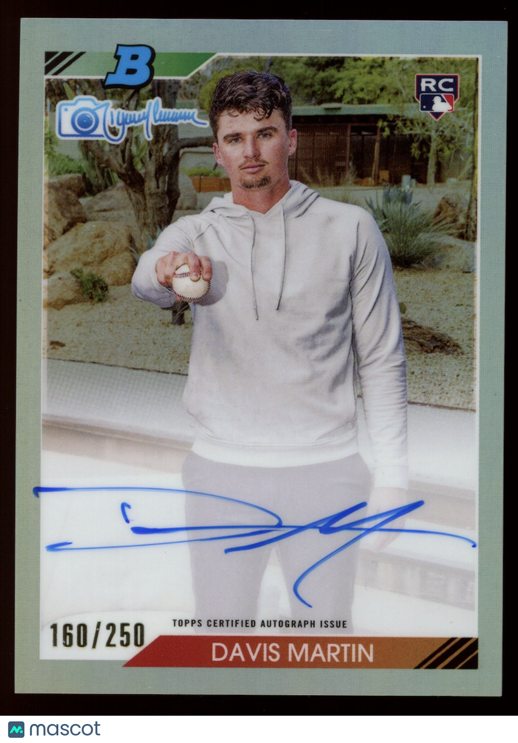 DAVIS MARTIN 2023 Bowman's Best 1992 by Randy Johnson Rookie Auto /250 #92RJA-DM