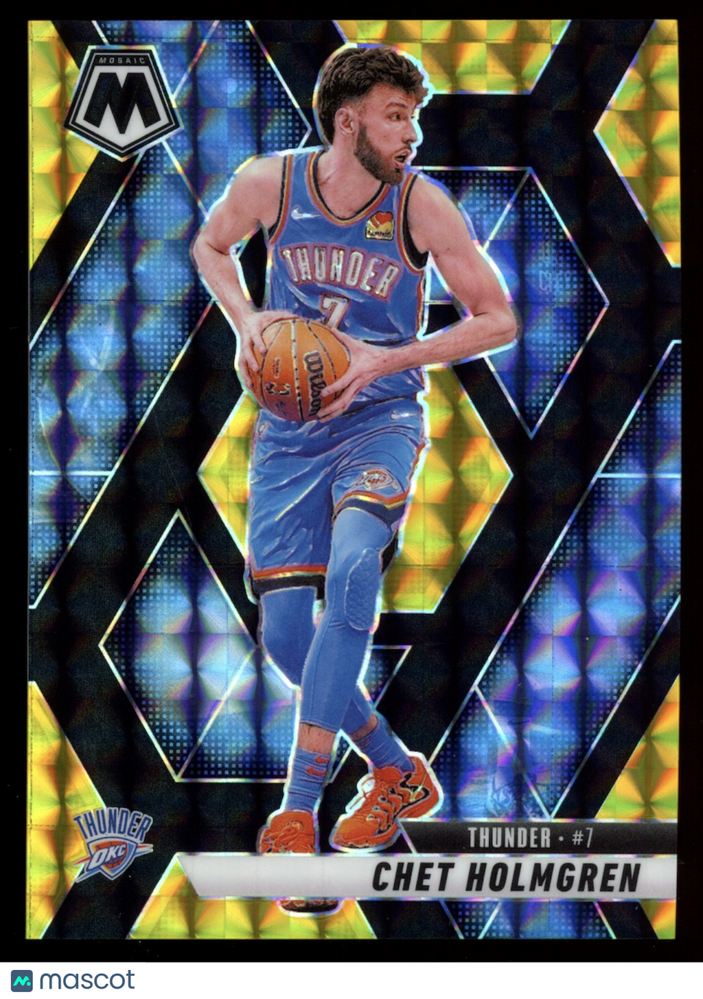 CHET HOLMGREN 2024-25 Panini Mosaic Choice Black Gold Prizm /8 #63 Thunder
