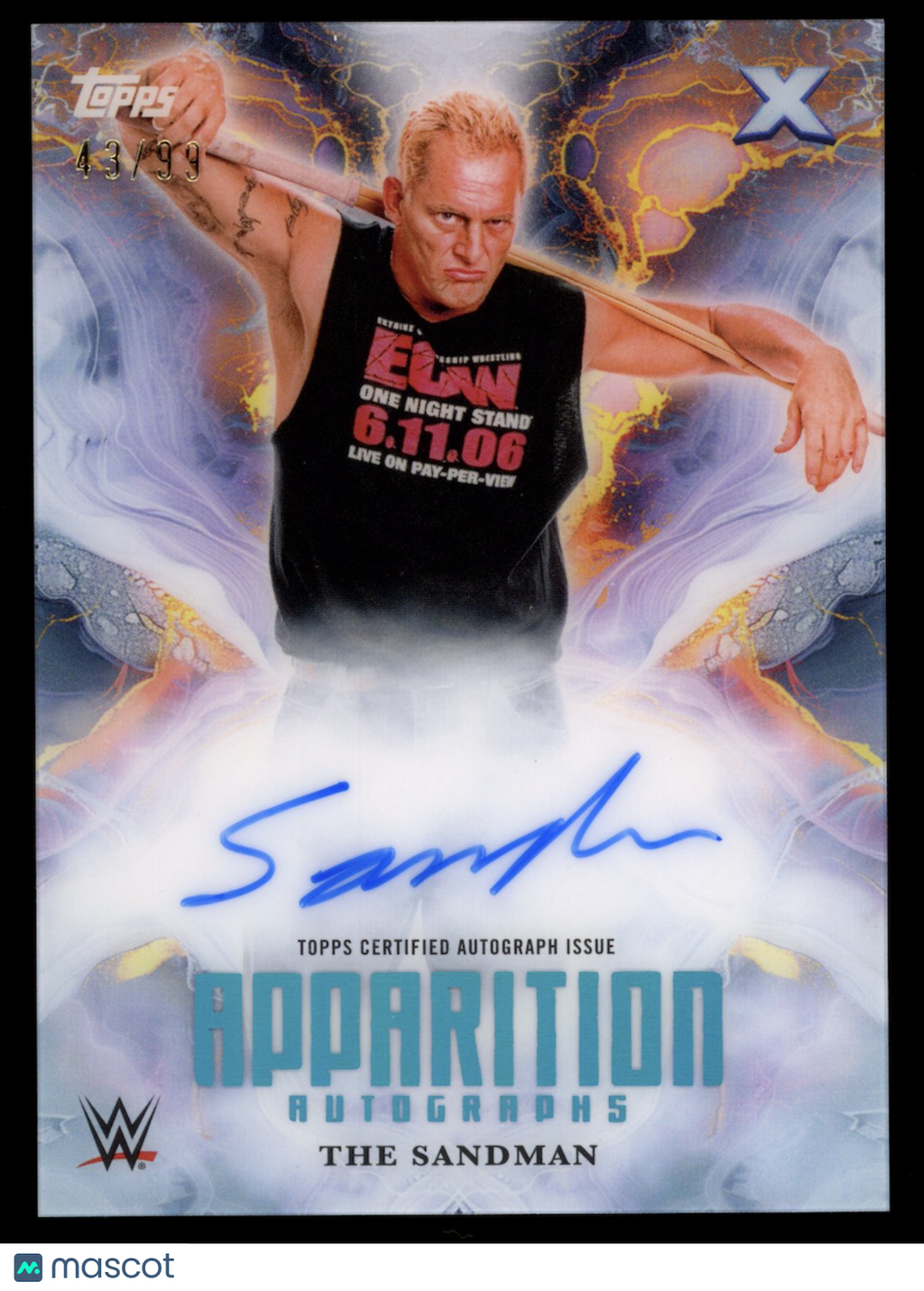 THE SANDMAN 2025 Topps Exalted WWE Apparition Autographs Auto /99 #APA-TSM