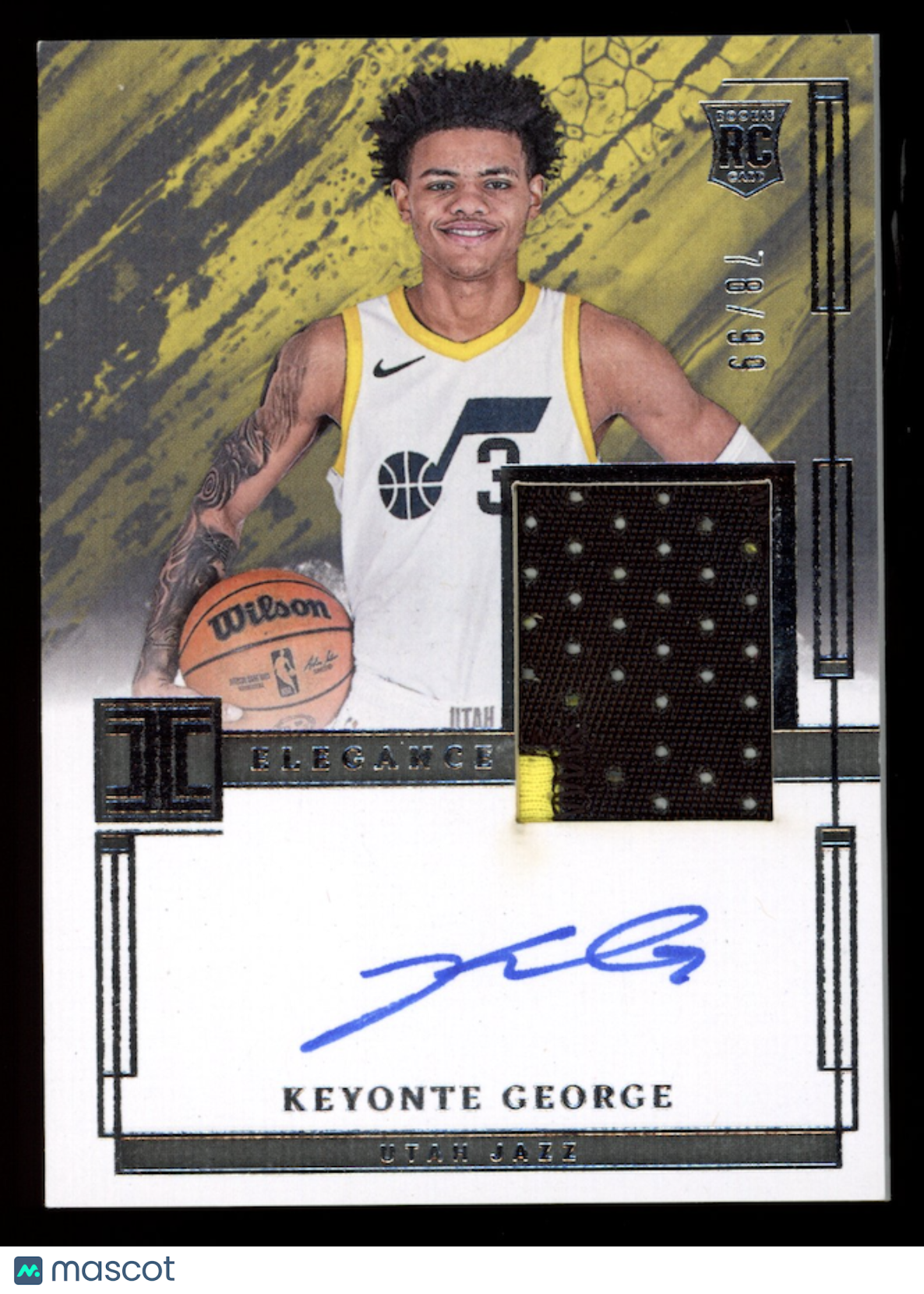 KEYONTE GEORGE 2023-24 Panini Impeccable Elegance Rookie Patch Auto /99 #107