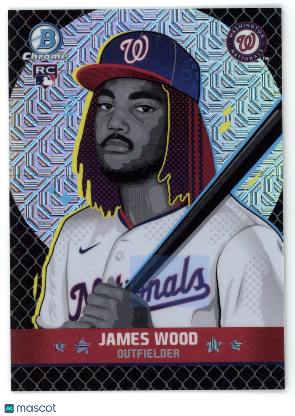 JAMES WOOD 2025 Bowman Chrome Rookie Mega Ascensions Mojo Refractor SSP #BA-17