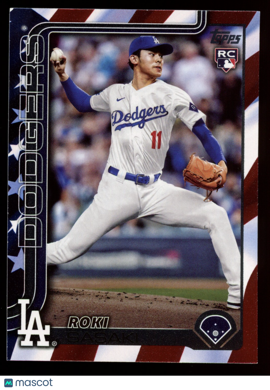 ROKI SASAKI 2025 Topps Series 2 Rookie Independence Day /76 #558 Dodgers