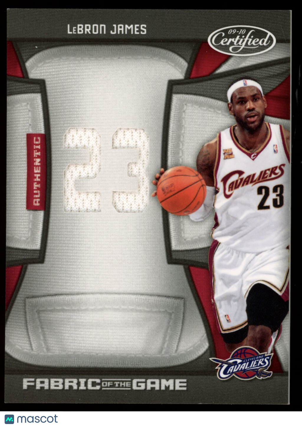 LEBRON JAMES 2009-10 Panini Certified Fabric of the Game Patch /99 #FOG-LJ