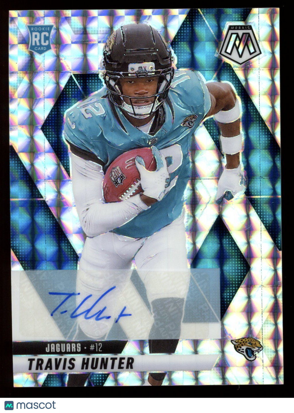 TRAVIS HUNTER 2025 Panini Mosaic Rookie Auto Silver Prizm #301 Jaguars