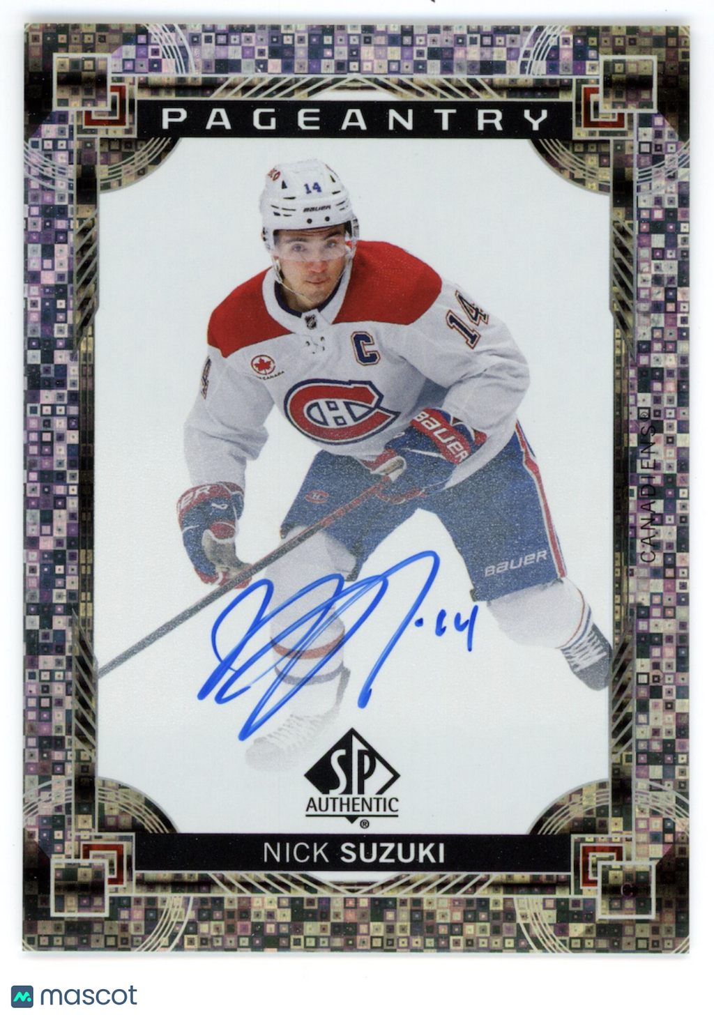 NICK SUZUKI 2024-25 Upper Deck SP Authentic Pageantry Auto #P-26 Canadiens