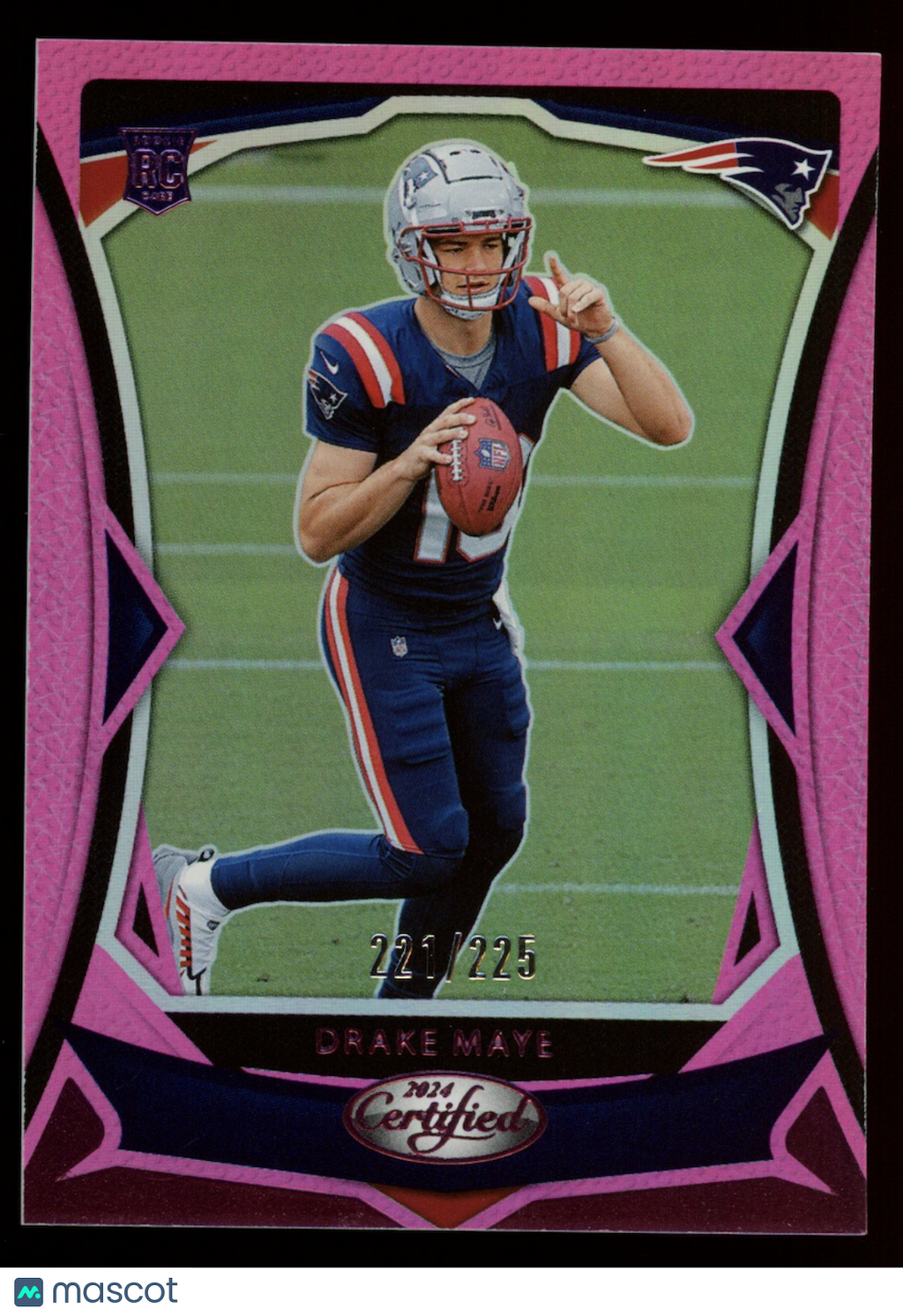 DRAKE MAYE 2024 Panini Certified Rookie Mirror Pink /225 #103 Patriots