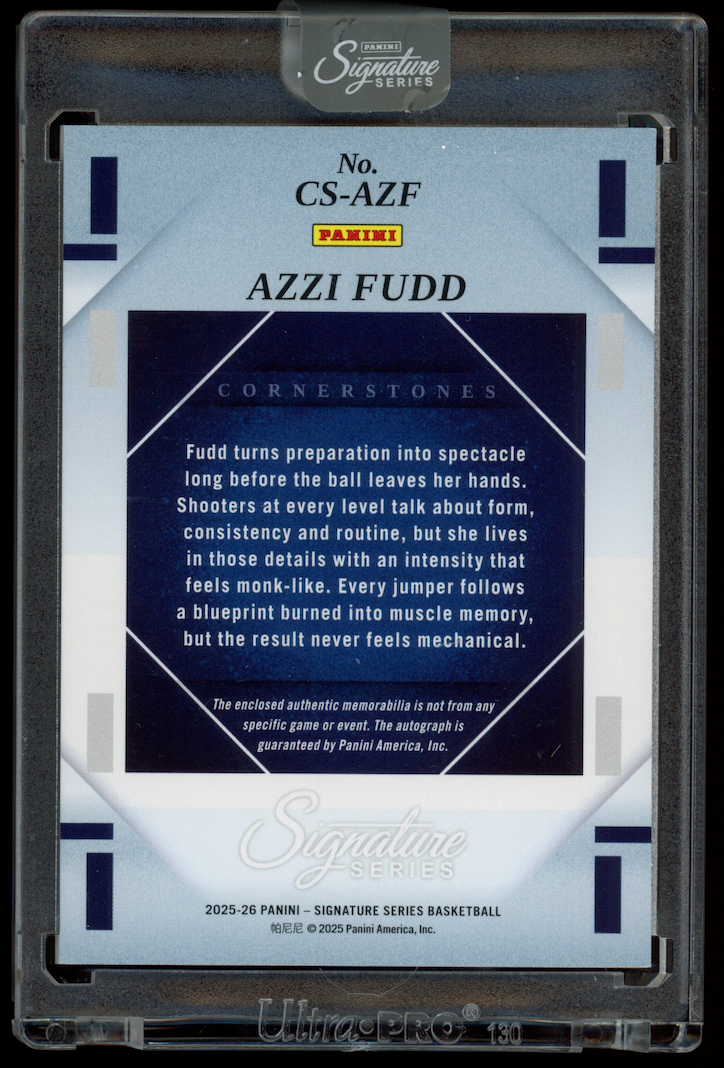 AZZI FUDD 2025-26 Panini Signature Series Cornerstones Patch Auto /25 #CS-AZF