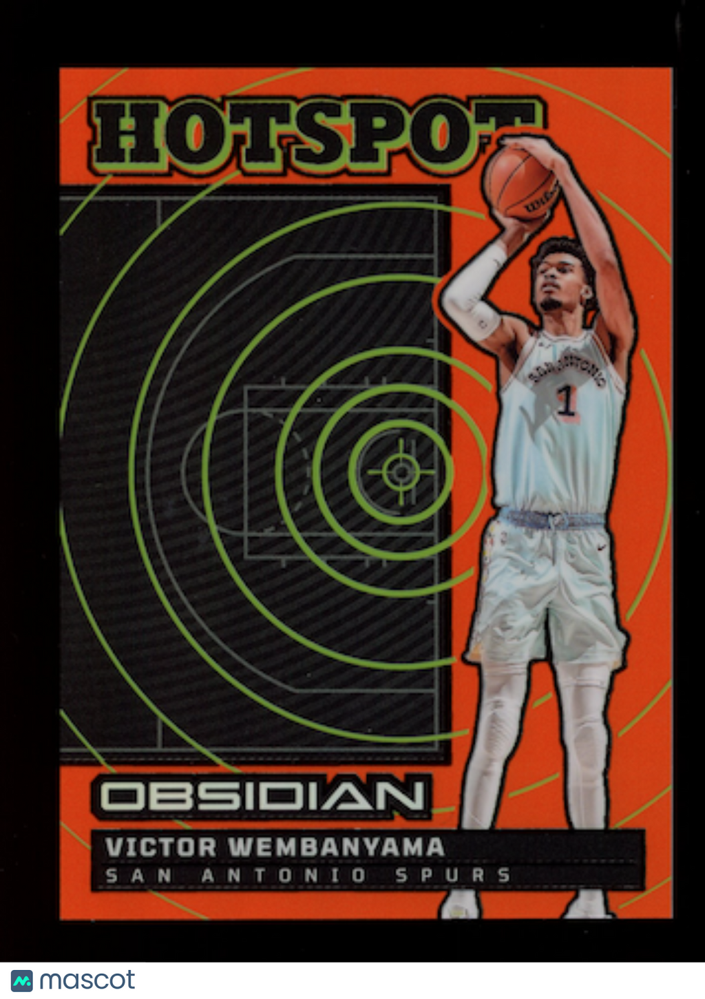 VICTOR WEMBANYAMA 2024-25 Panini Obsidian Hotspot Orange Flood /99 #8 Spurs