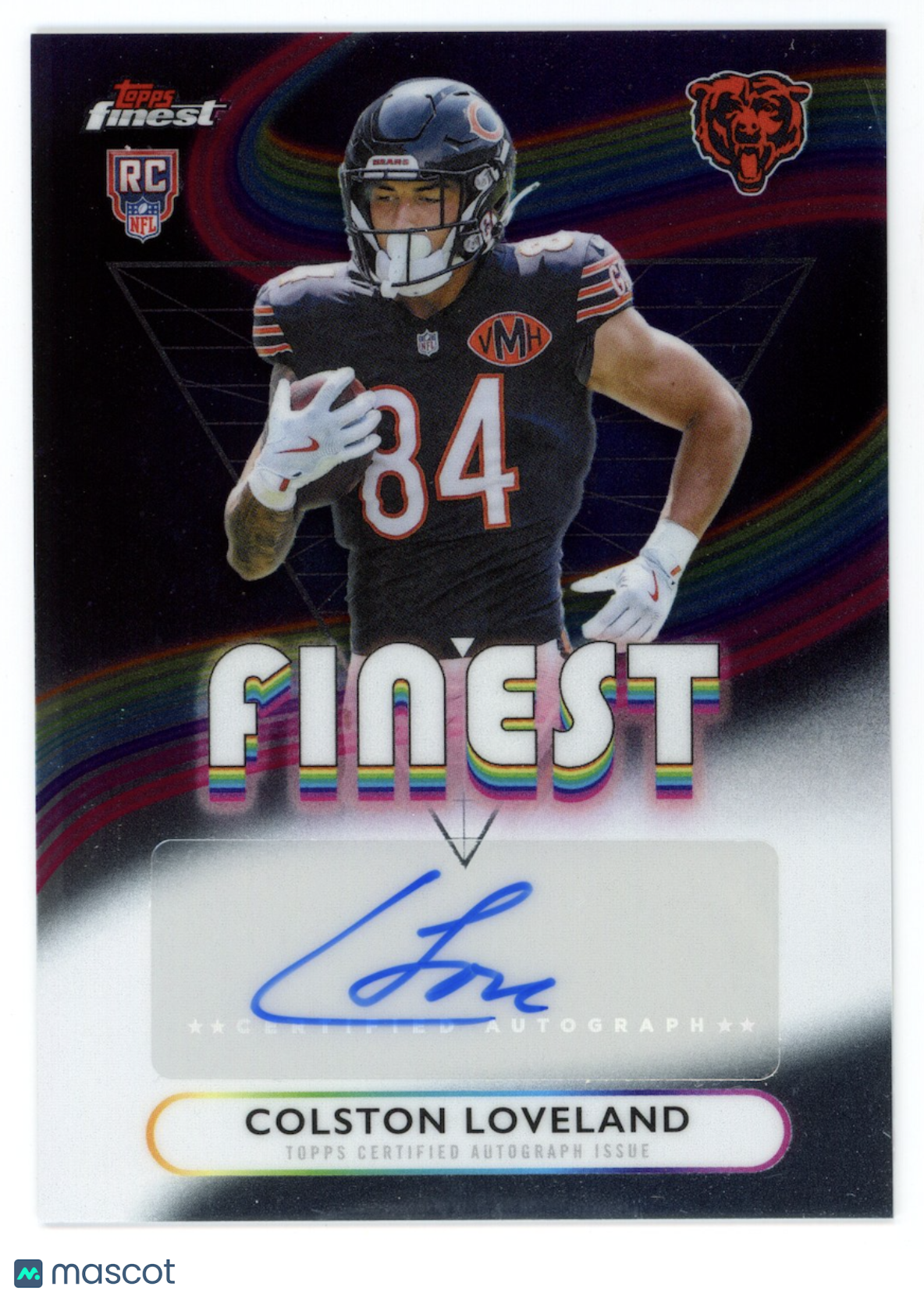 COLSTON LOVELAND 2025 Topps Finest Rookie Auto #RFA-CL Chicago Bears RC