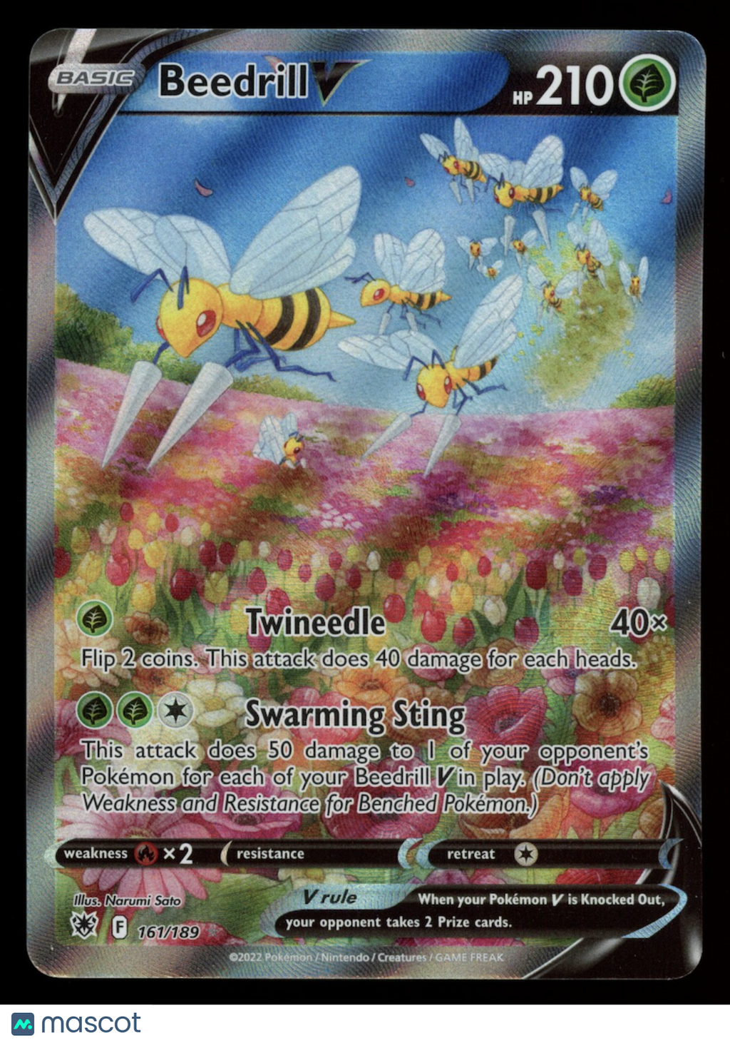 BEEDRILL V 2022 Pokemon SWSH Astral Radiance #161/189 Full Art Ultra Rare
