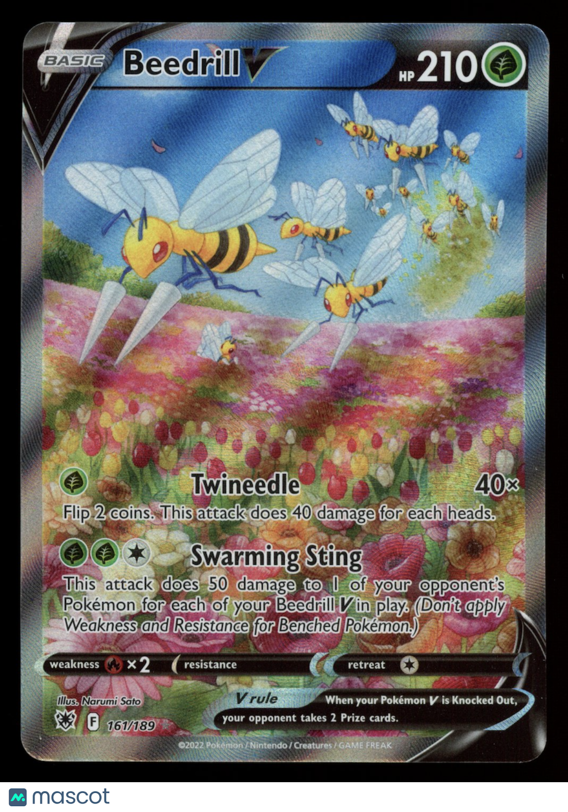 BEEDRILL V 2022 Pokemon SWSH Astral Radiance #161/189 Full Art Ultra Rare