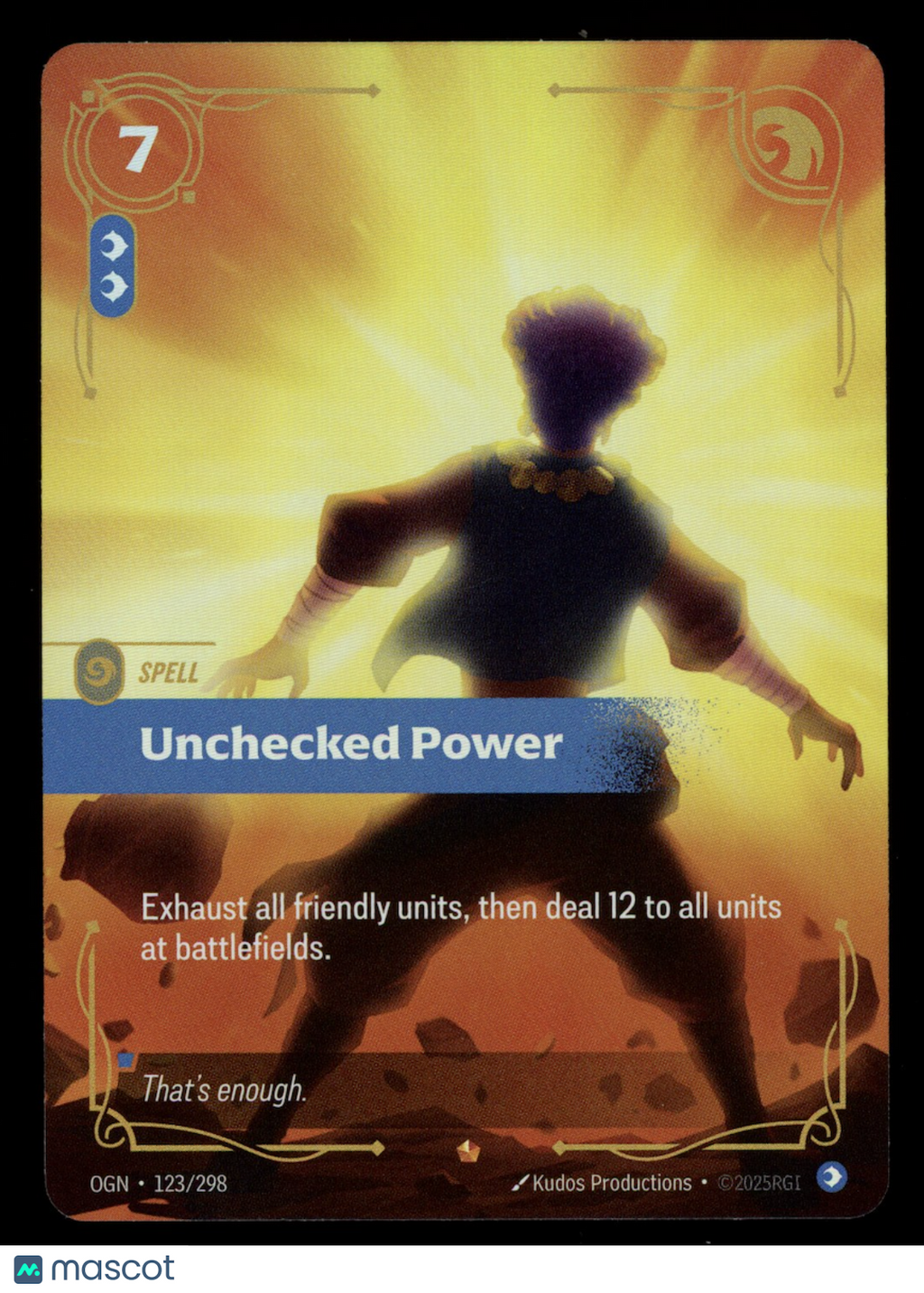UNCHECKED POWER Riftbound Origins League of Legends Epic Spell #123/298