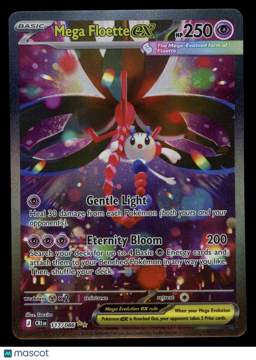 MEGA FLOETTE EX 2026 Pokemon ME Chaos Rising #117 Special Illustration Rare
