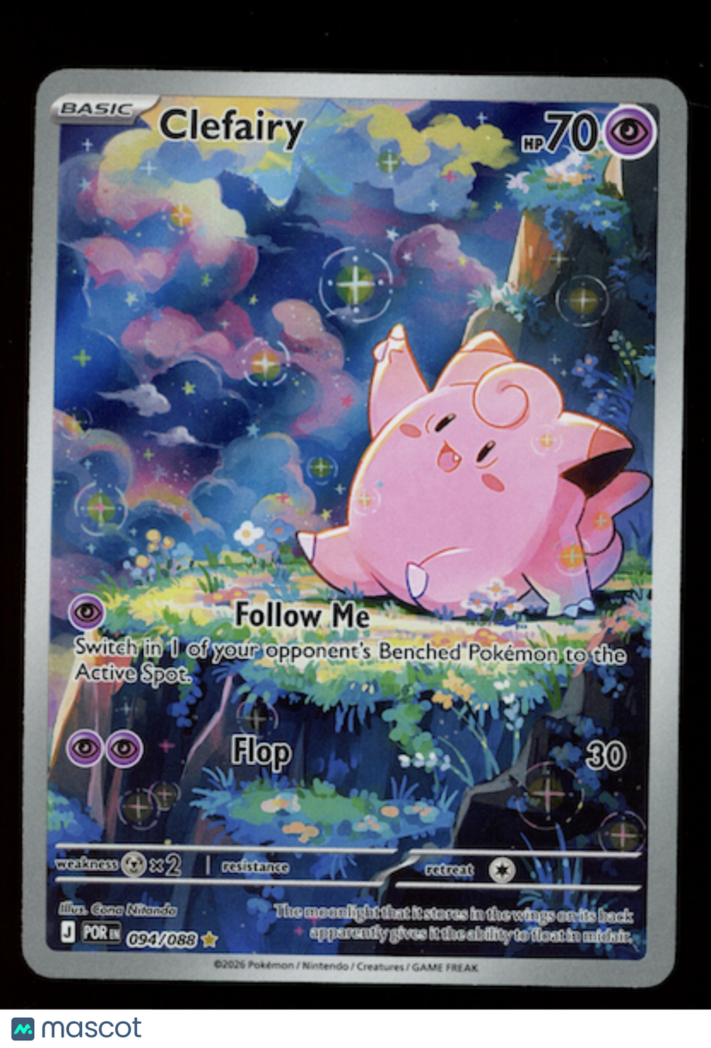 CLEFAIRY 2026 Pokemon Mega Evolution Perfect Order #94/88 Illustration Rare