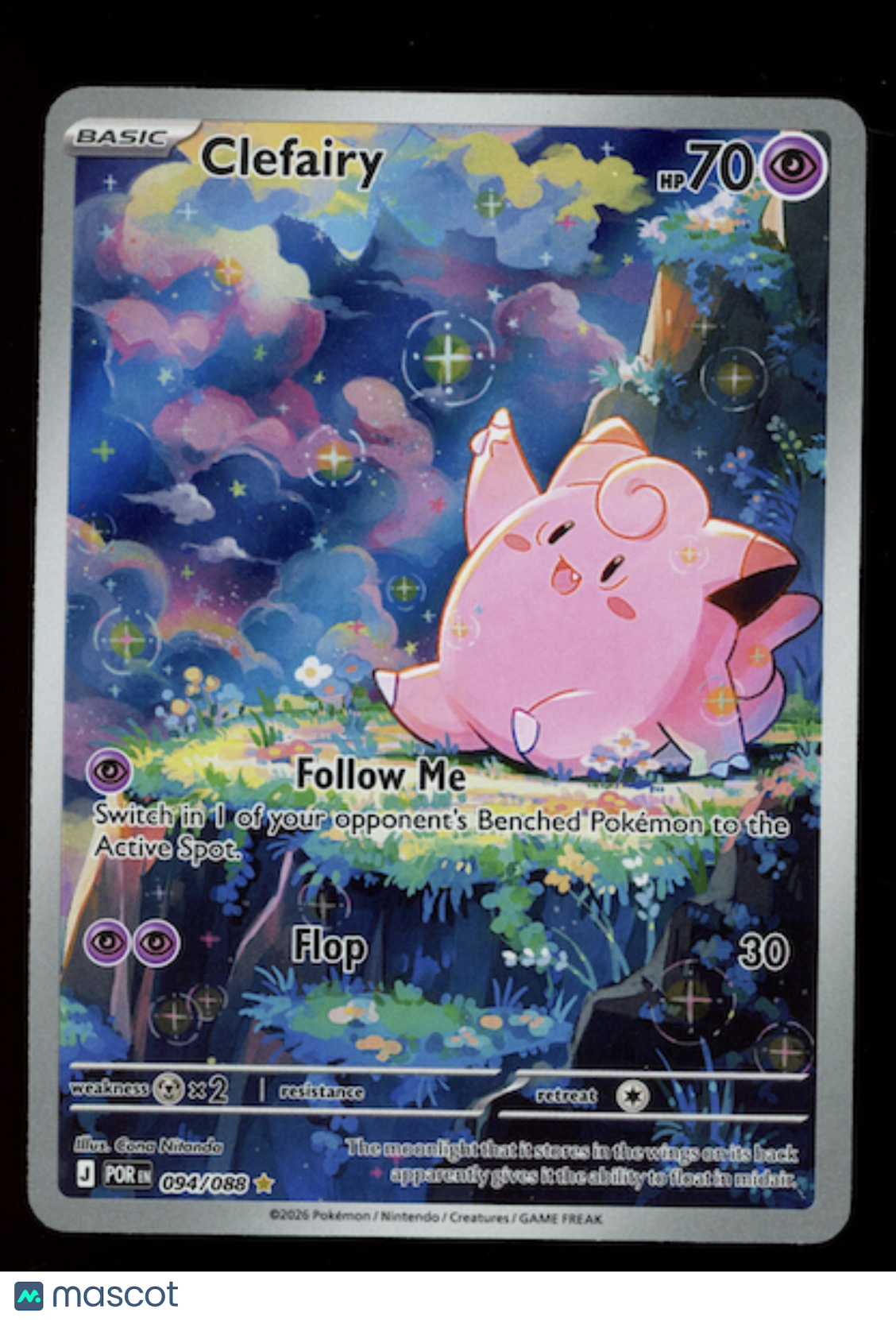 CLEFAIRY 2026 Pokemon Mega Evolution Perfect Order #94/88 Illustration Rare