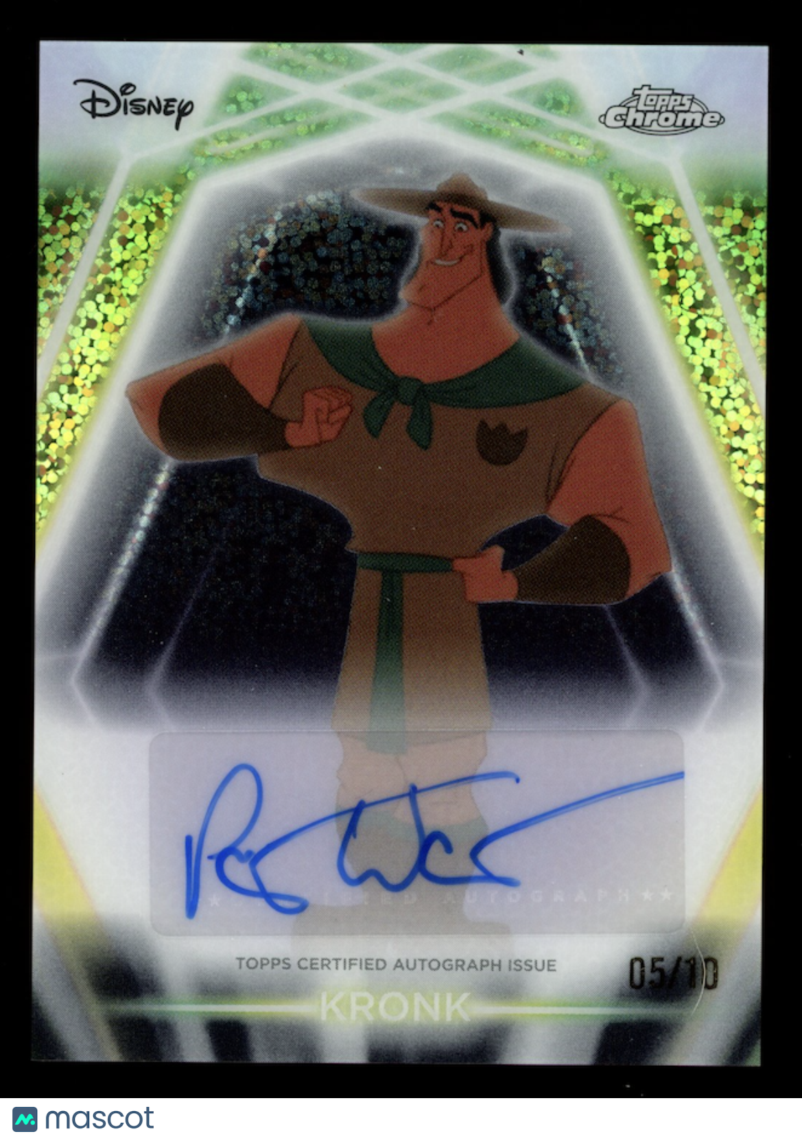 KRONK PATRICK WARBURTON 2026 Topps Disney Neon Chrome Auto Black Speckle /10