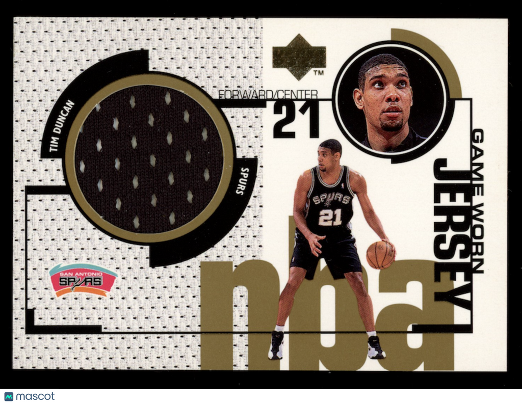 TIM DUNCAN 1998-99 Upper Deck Game Jersey Game Worn Patch #GJ31 Spurs