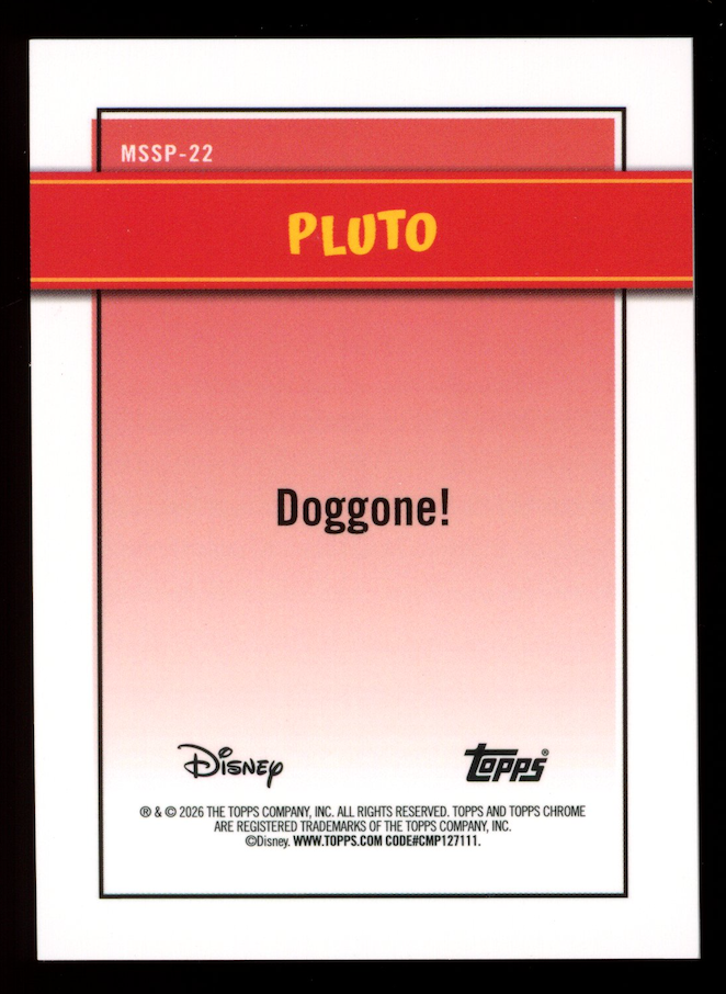 PLUTO 2026 Topps Disney Neon Chrome Mickey Shorts Short Print #MSSP-22