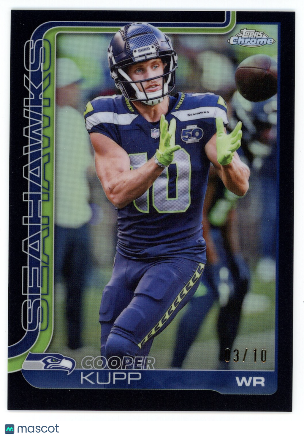 COOPER KUPP 2025 Topps Chrome True Black Refractor /10 #271 Seahawks