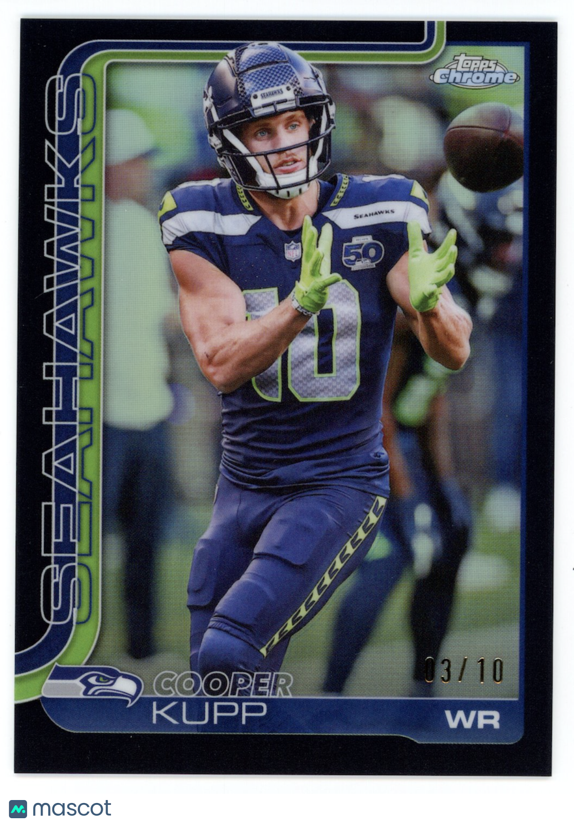 COOPER KUPP 2025 Topps Chrome True Black Refractor /10 #271 Seahawks