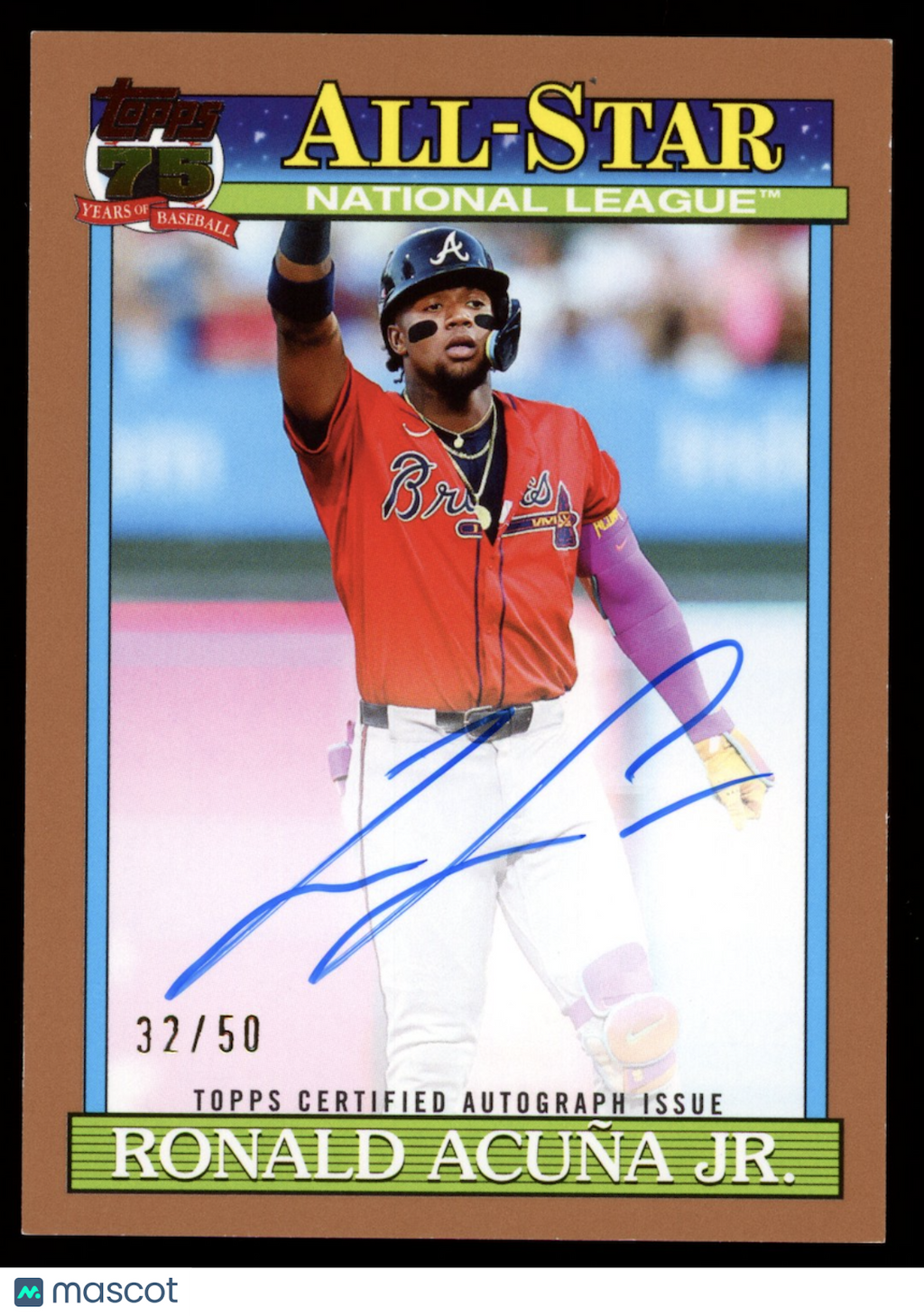 RONALD ACUNA JR. 2026 Topps Baseball 1991 All-Stars Auto Gold /50 #91AS-RA