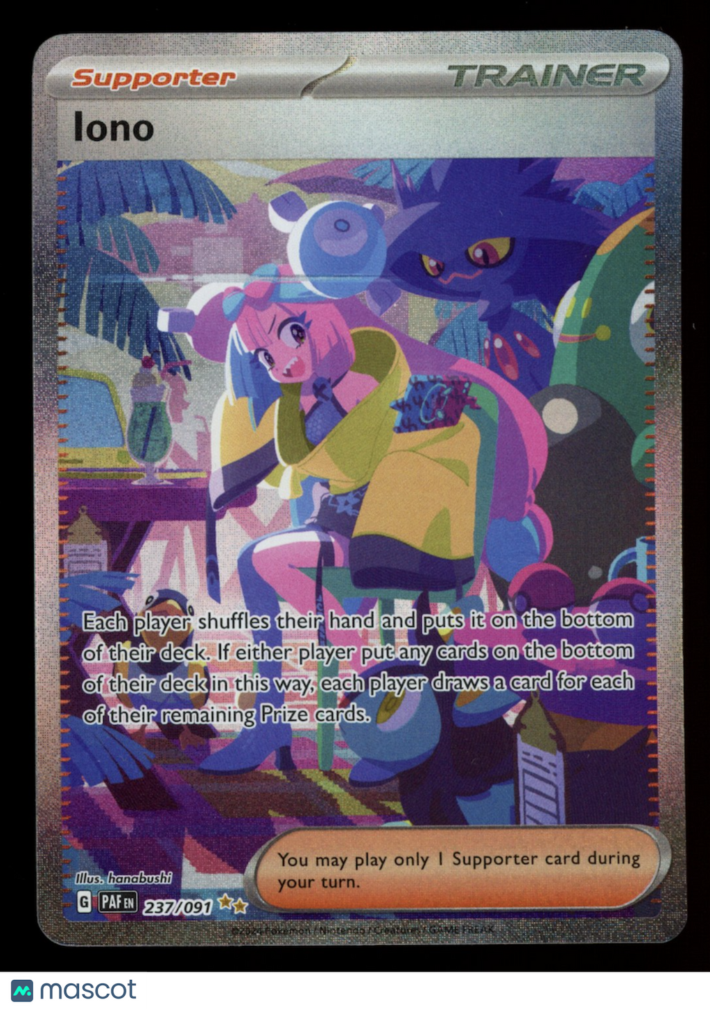 IONO 2024 Pokemon S&V Paldean Fates #237/91 Special Illustration Rare