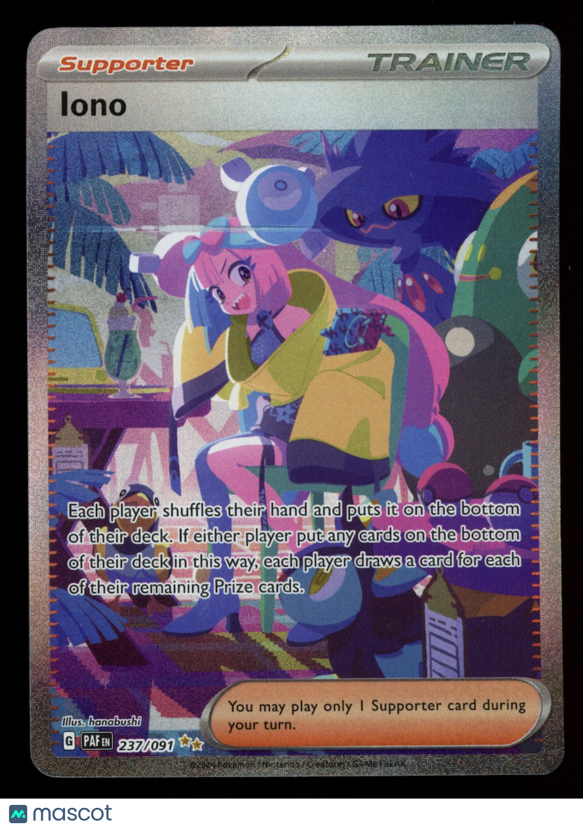 IONO 2024 Pokemon S&V Paldean Fates #237/91 Special Illustration Rare