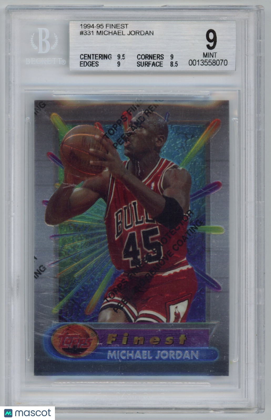 MICHAEL JORDAN 1994-95 Topps Finest #331 BGS 9 Chicago Bulls