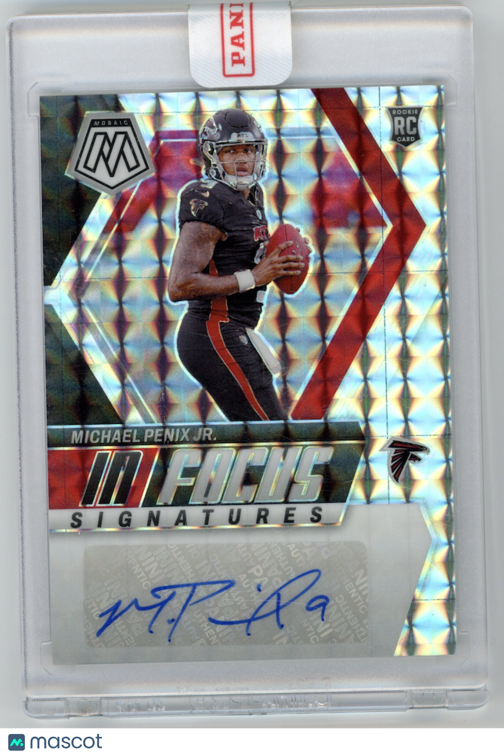 MICHAEL PENIX JR. 2024 Panini Mosaic Rookie In Focus Auto Silver #IF-MPJ Falcons