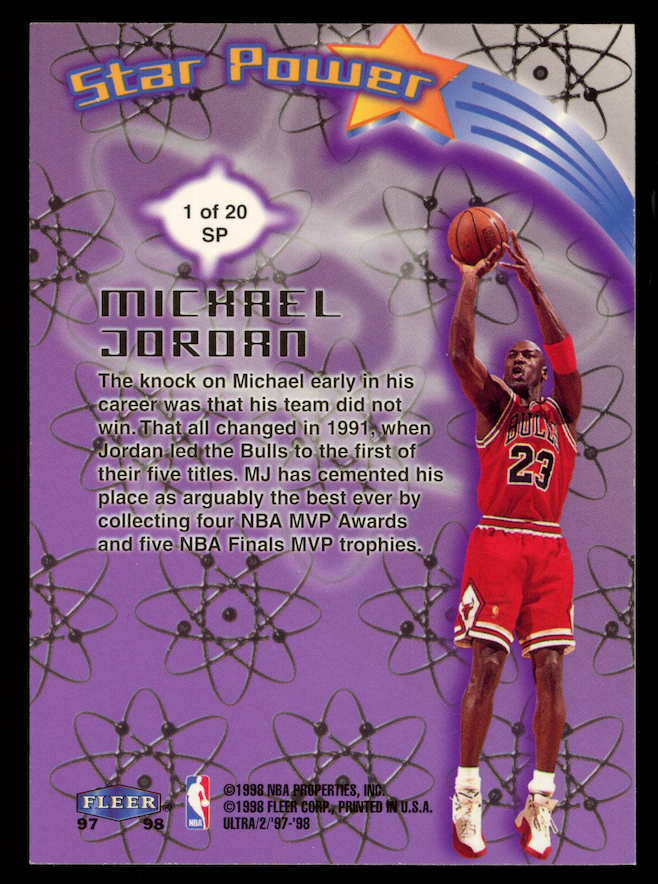 MICHAEL JORDAN 1997-98 Fleer Ultra Star Power #1 SP Chicago Bulls