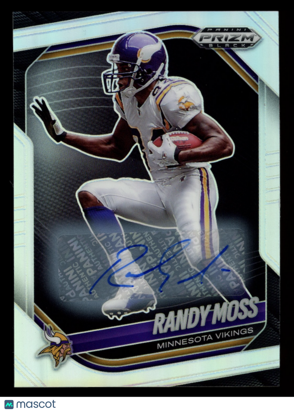 RANDY MOSS 2025 Panini Prizm Black Silver Auto #89 Vikings