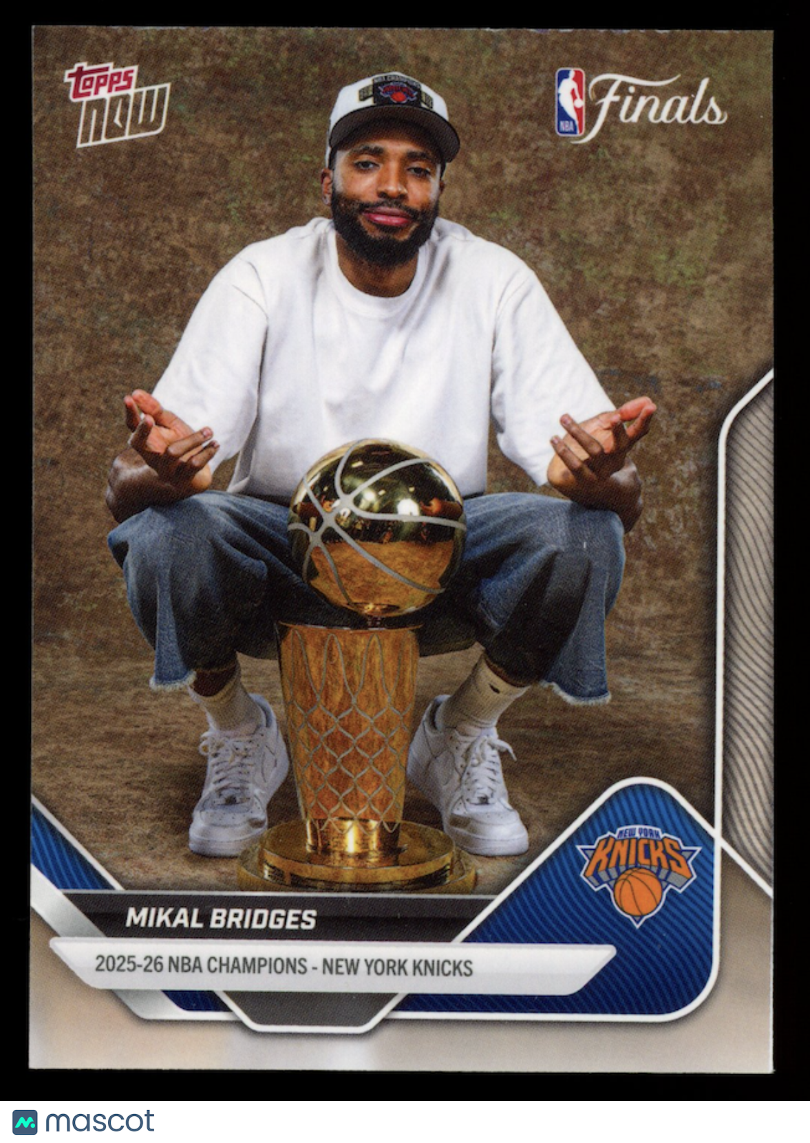 MIKAL BRIDGES 2025-26 Topps Now NBA Champions SP Image Variation #C4-SP Knicks