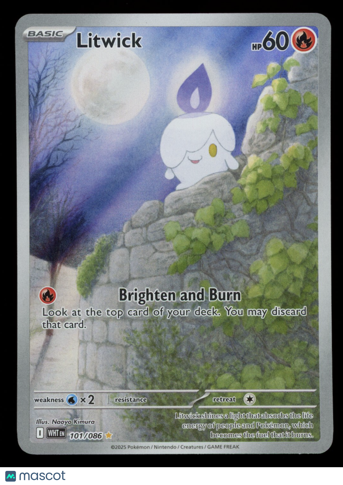 LITWICK 2025 Pokemon S&V White Flare #101/86 Illustration Rare