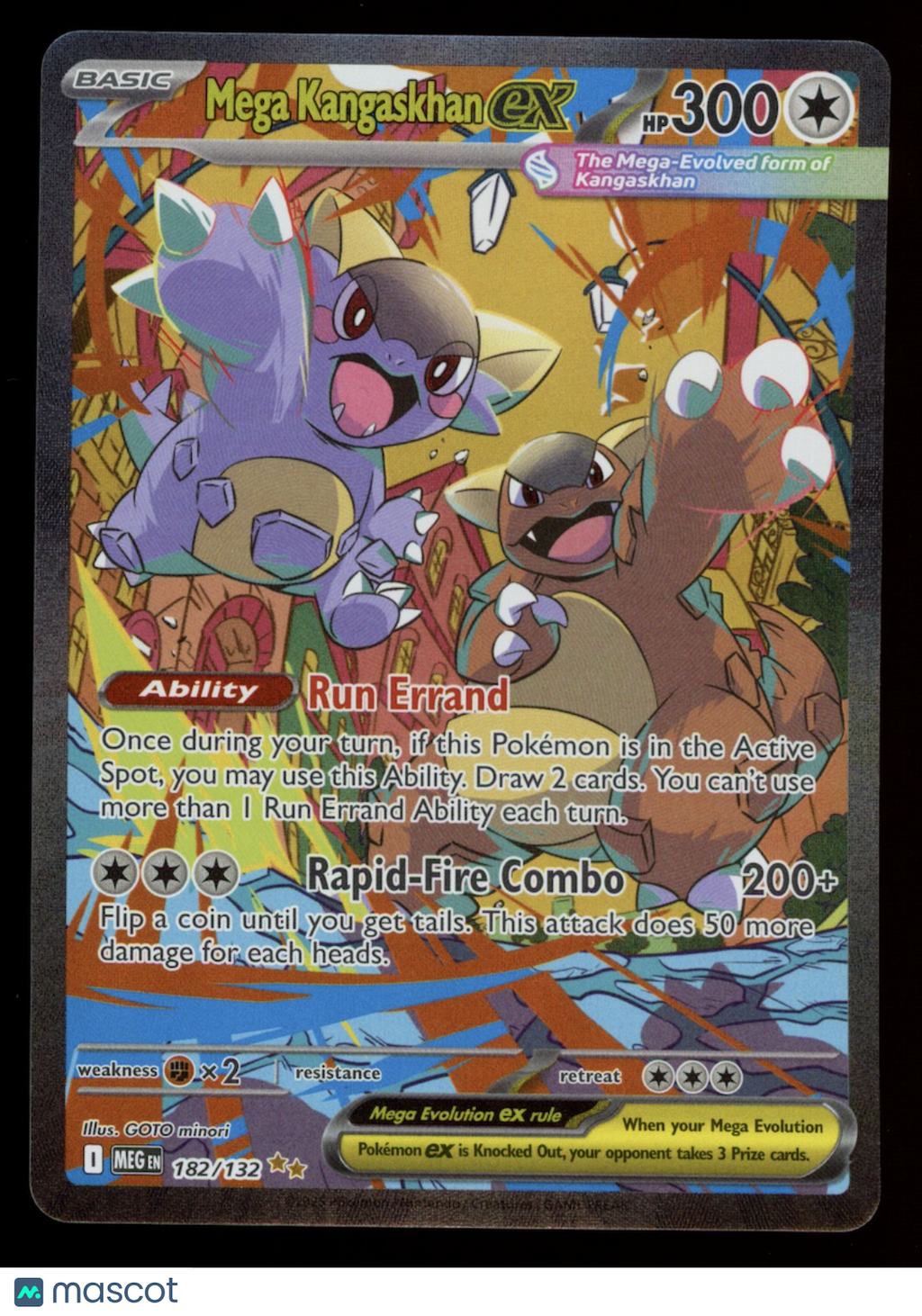 MEGA KANGASKHAN EX 2025 Pokemon Mega Evolution #182 Special Illustration Rare