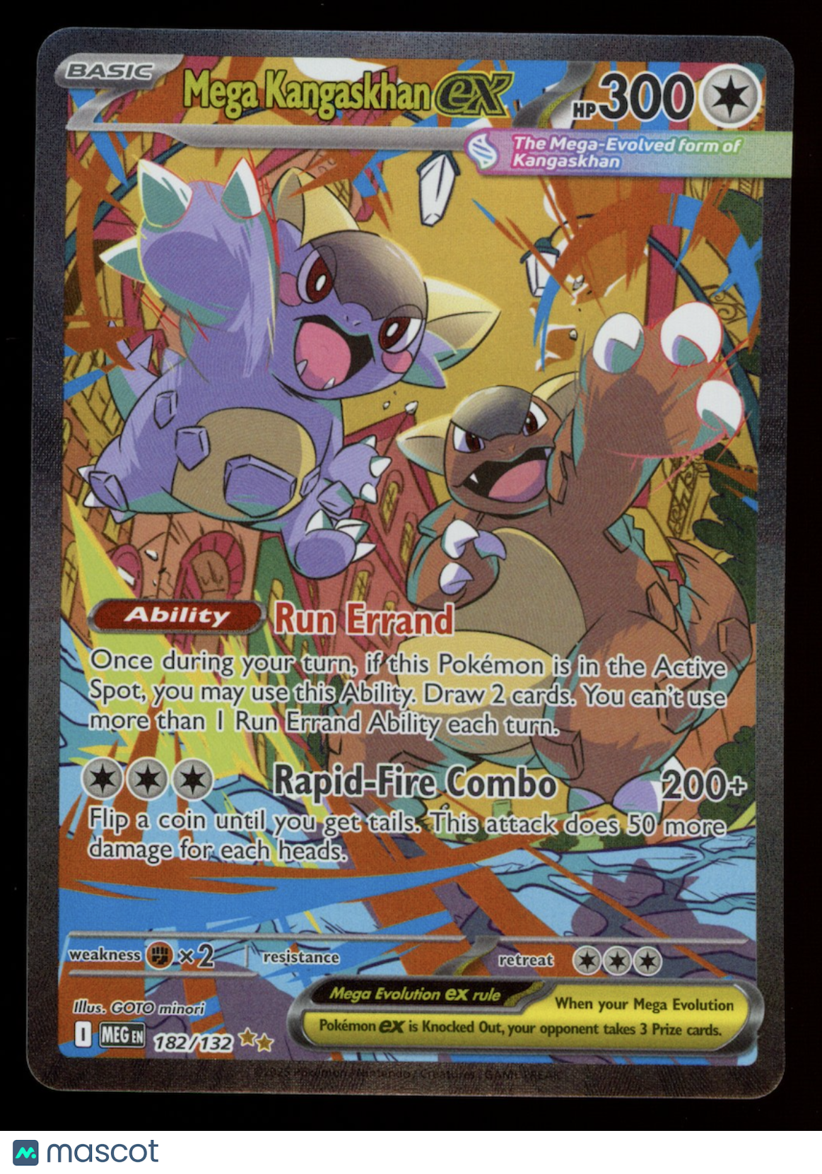 MEGA KANGASKHAN EX 2025 Pokemon Mega Evolution #182 Special Illustration Rare