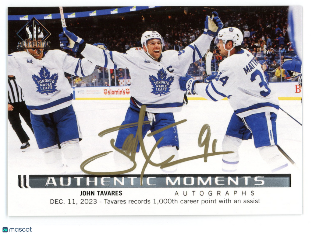 JOHN TAVARES 2024-25 Upper Deck SP Authentic Moments Auto #AM-JT Maple Leafs